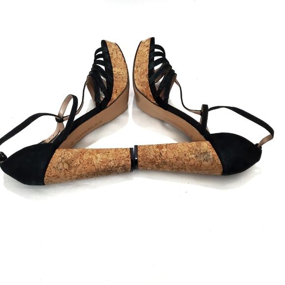 Charles David | Strappy Platform Leather Chunky Heels - Picture 4 of 13